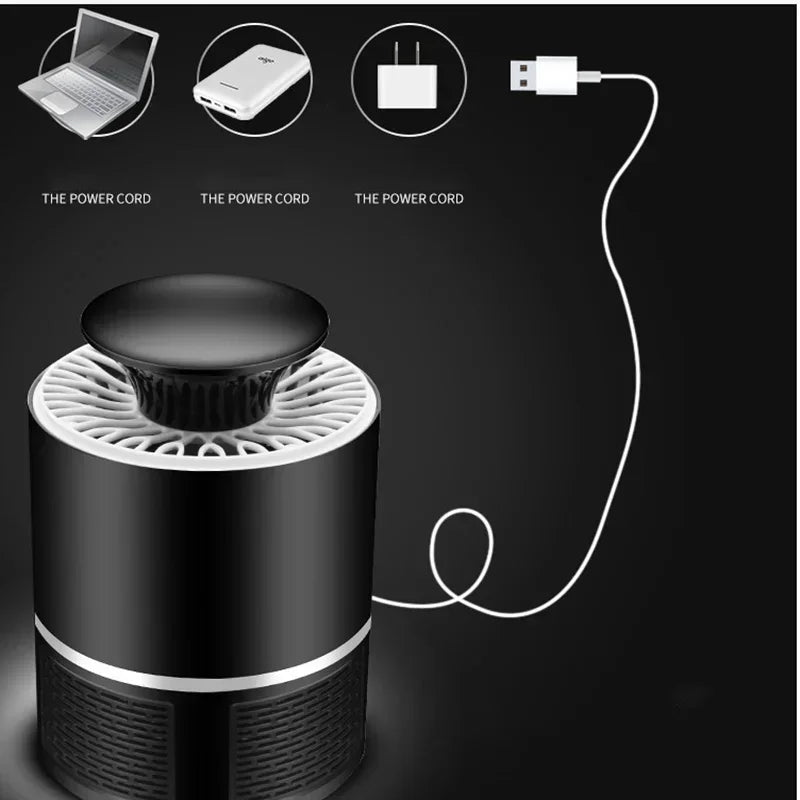 New Electric Mosquito Killer Lamp USB LED Anti Mosquito Bug Zapper Silent Mosquito Trap Insect Killer Lamp for Outdoor Bedroom