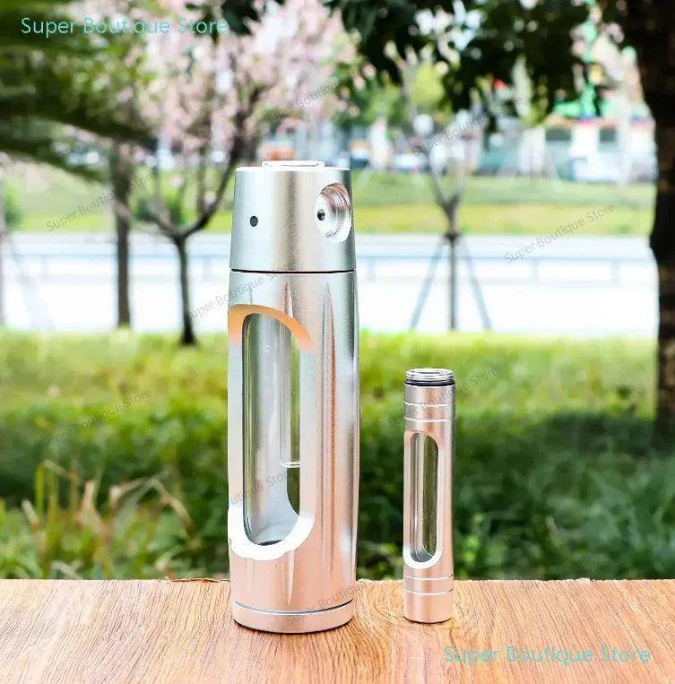 Portable Mini Dry Burning Tobacco Pipe Aluminum Alloy&Glass Hookah Smoking Accessories Gifts
