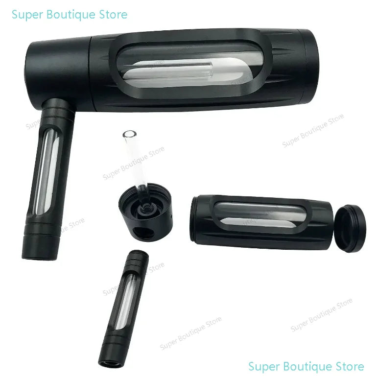 Portable Mini Dry Burning Tobacco Pipe Aluminum Alloy&Glass Hookah Smoking Accessories Gifts