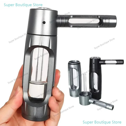 Portable Mini Dry Burning Tobacco Pipe Aluminum Alloy&Glass Hookah Smoking Accessories Gifts